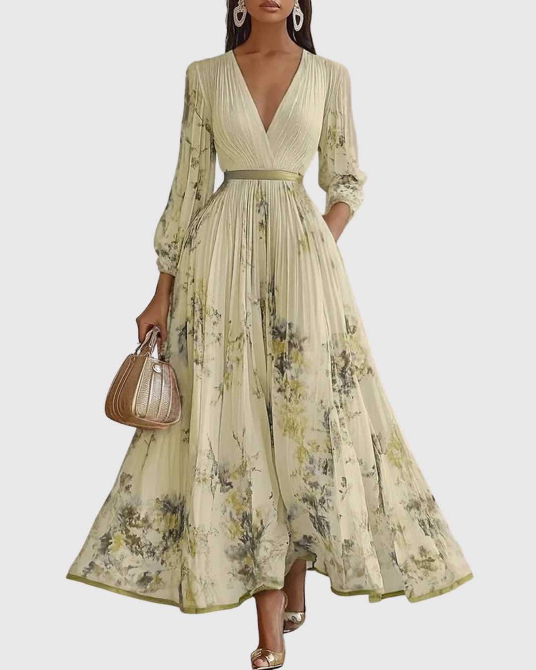 ROWELLA | Elegant Pleated Maxi Dress Sarah’s Austin Avenue
