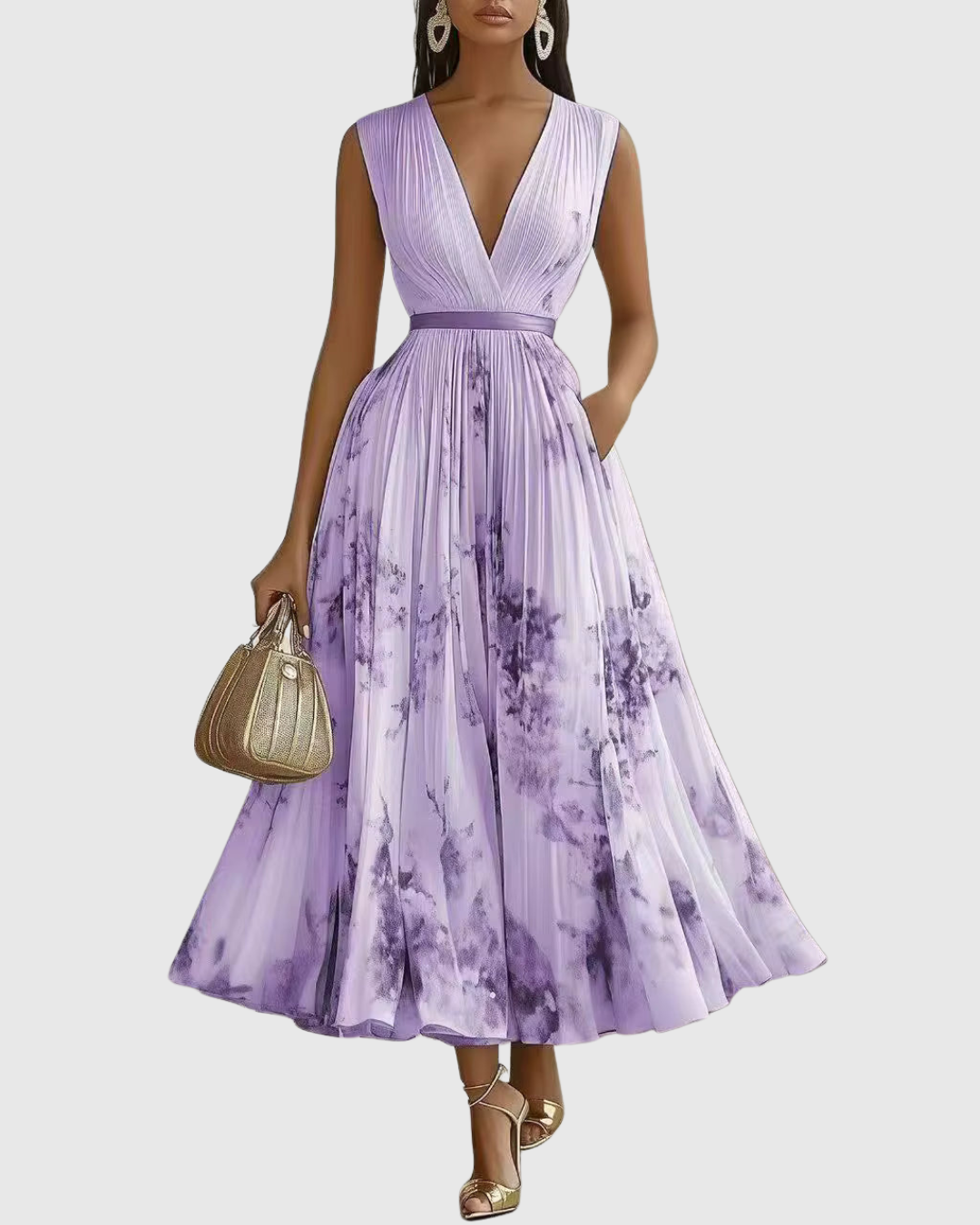 ROWELLA | Elegant Pleated Maxi Dress Sarah’s Austin Avenue