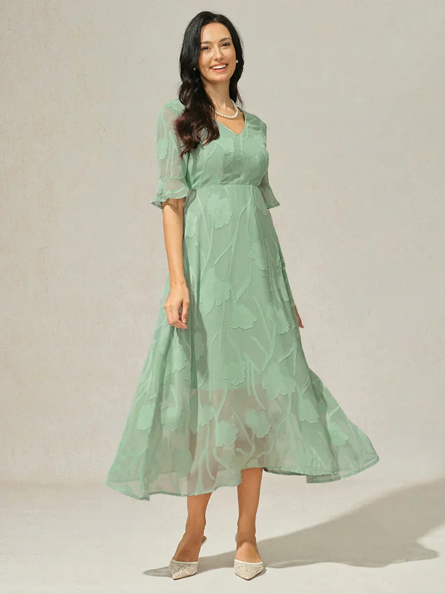 Ruffle Flutter Lace Maxi Dress Sarah’s Austin Avenue