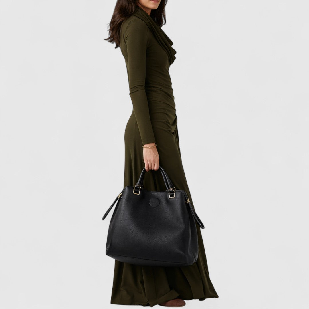Olive Green | Turtleneck Pleated Maxi Dress Sarah’s Austin Avenue
