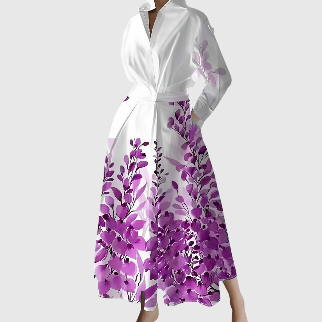 Maleanor | Garden-Print Long Sleeve Maxi Dress Sarah’s Austin Avenue