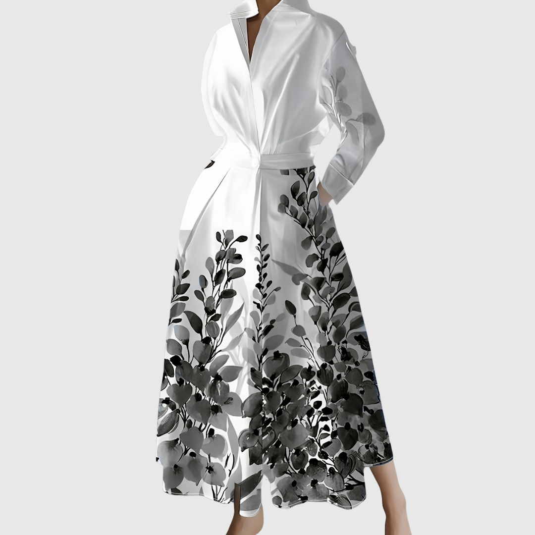 Maleanor | Garden-Print Long Sleeve Maxi Dress Sarah’s Austin Avenue