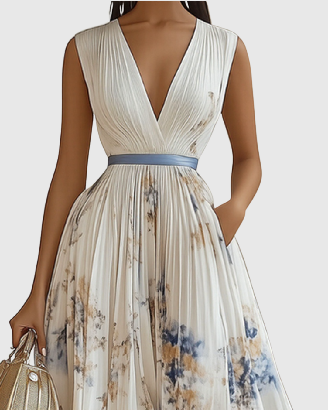 ROWELLA | Elegant Pleated Maxi Dress Sarah’s Austin Avenue