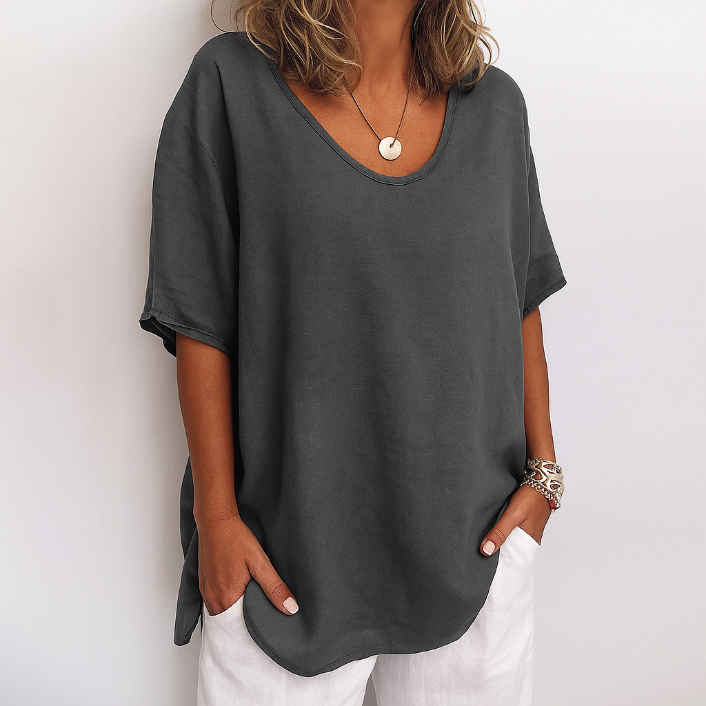 Arista - Casual Relaxed Crew Neck Top Sarah’s Austin Avenue
