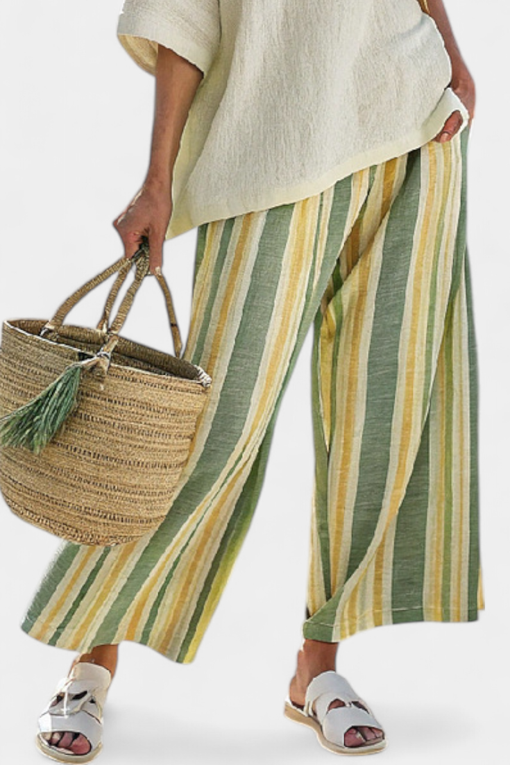 Ellowyn | Sophisticated Top & Striped Linen Pants Sarah’s Austin Avenue