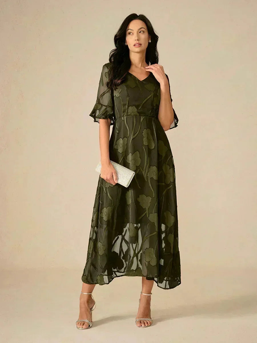 Ruffle Flutter Lace Maxi Dress Sarah’s Austin Avenue