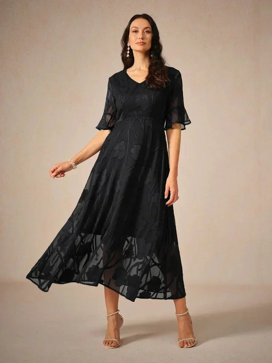 Ruffle Flutter Lace Maxi Dress Sarah’s Austin Avenue