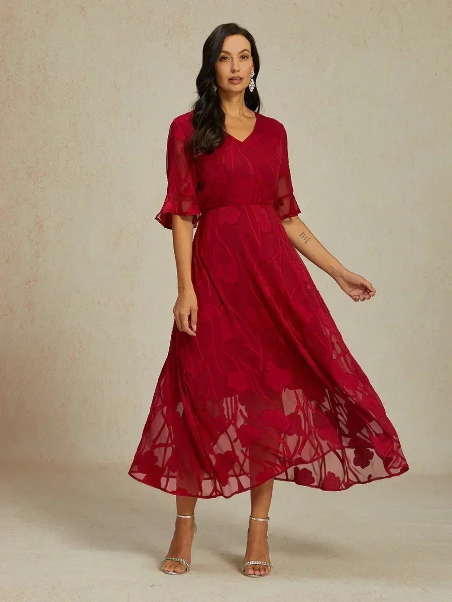Ruffle Flutter Lace Maxi Dress Sarah’s Austin Avenue