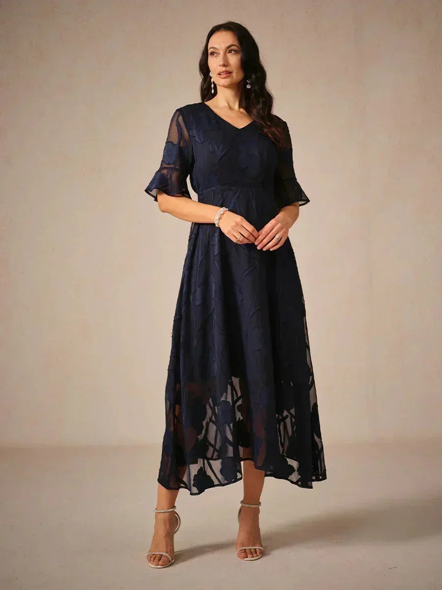 Ruffle Flutter Lace Maxi Dress Sarah’s Austin Avenue