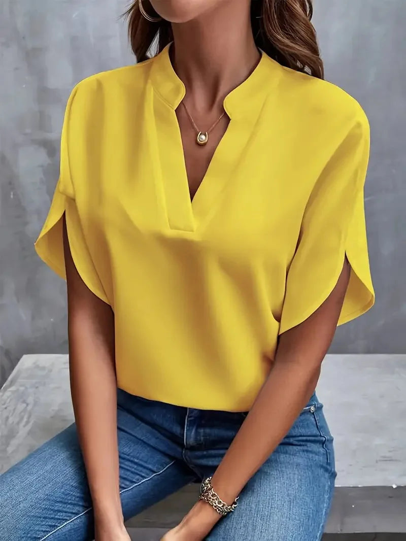 Delia | Soft Elegant V-Neck Blouse Sarah’s Austin Avenue