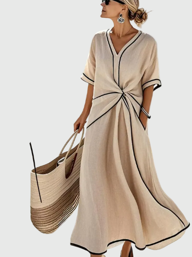 Helena | Draped Coastal Maxi Dress Sarah’s Austin Avenue