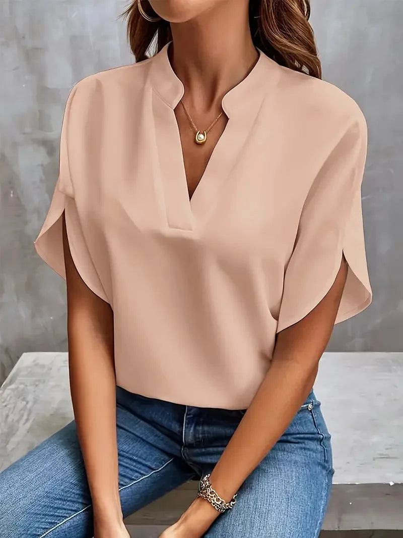 Delia | Soft Elegant V-Neck Blouse Sarah’s Austin Avenue