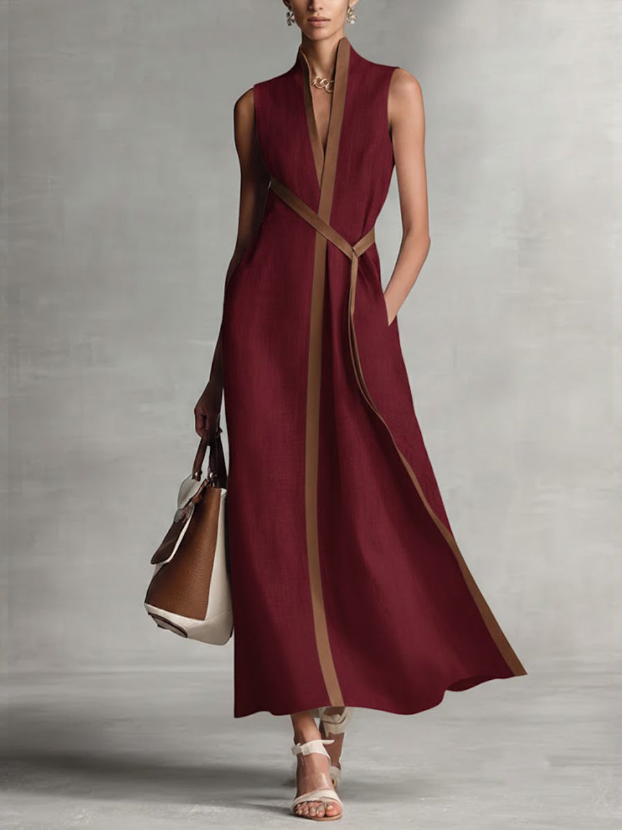 The Harper™ | Elegant Linen Maxi Dress Sarah’s Austin Avenue