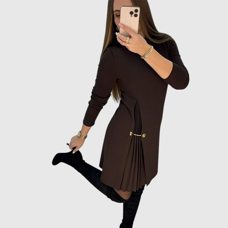 Sophie™ | Pleated A-Line Long Sleeve Dress Sarah’s Austin Avenue